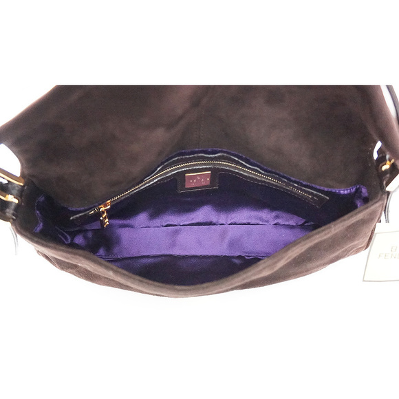 Fendi Mamma Bucket Bag Suede Leather Brown - Picture 6 of 9